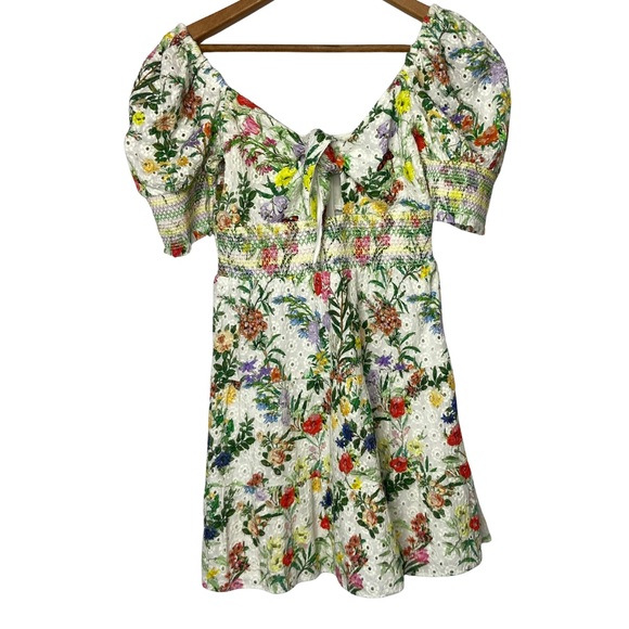 Alice + Olivia Multicolor‎ Floral Mini Dress Size 2 - Picture 2 of 9